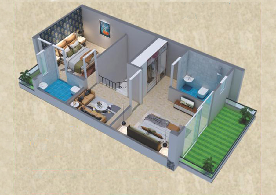 Upper Floor Plan-3D 